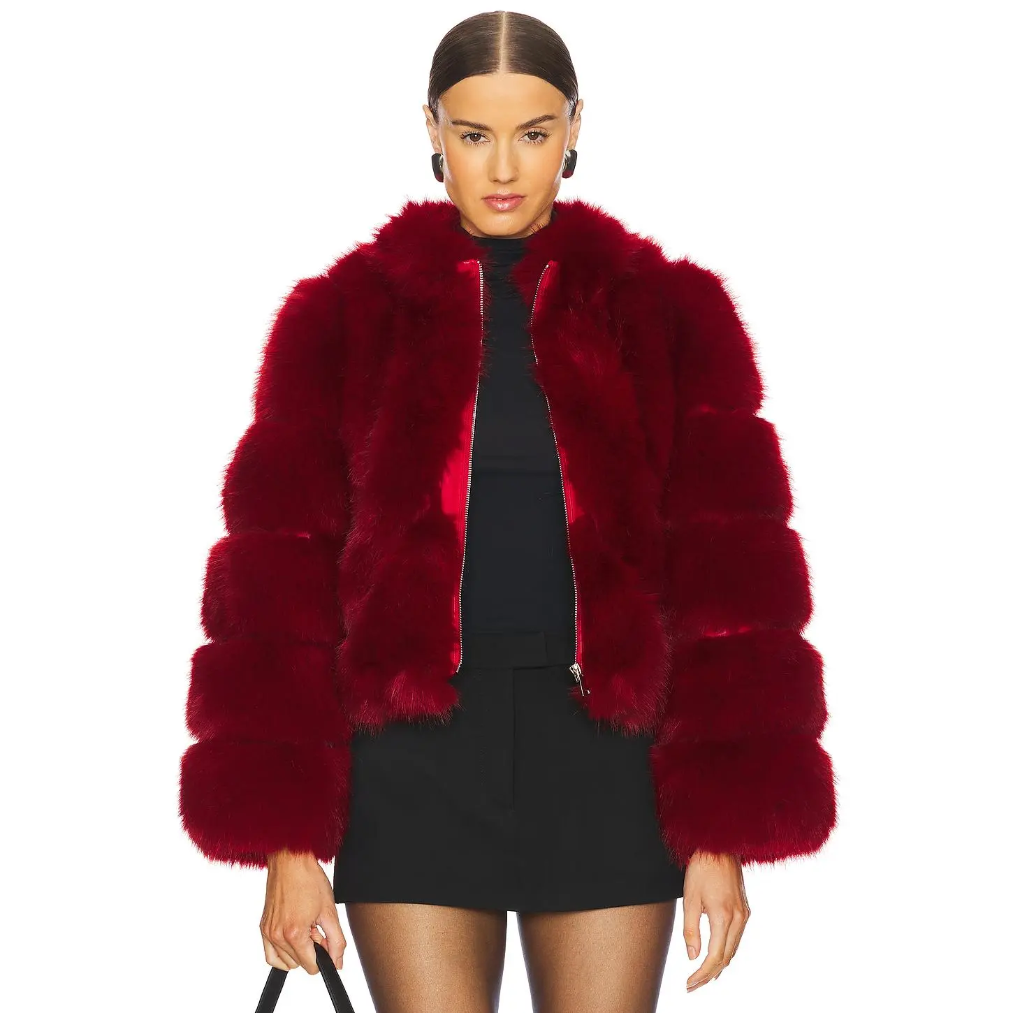 Adrienne Landau Icon Fur Jacket in Snow White
