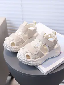 Simple Fashion Sports Sandals, Breathable Mesh, Thick Anti-Slip Sole, Magic Tape, Summer Outdoors for Toddlers