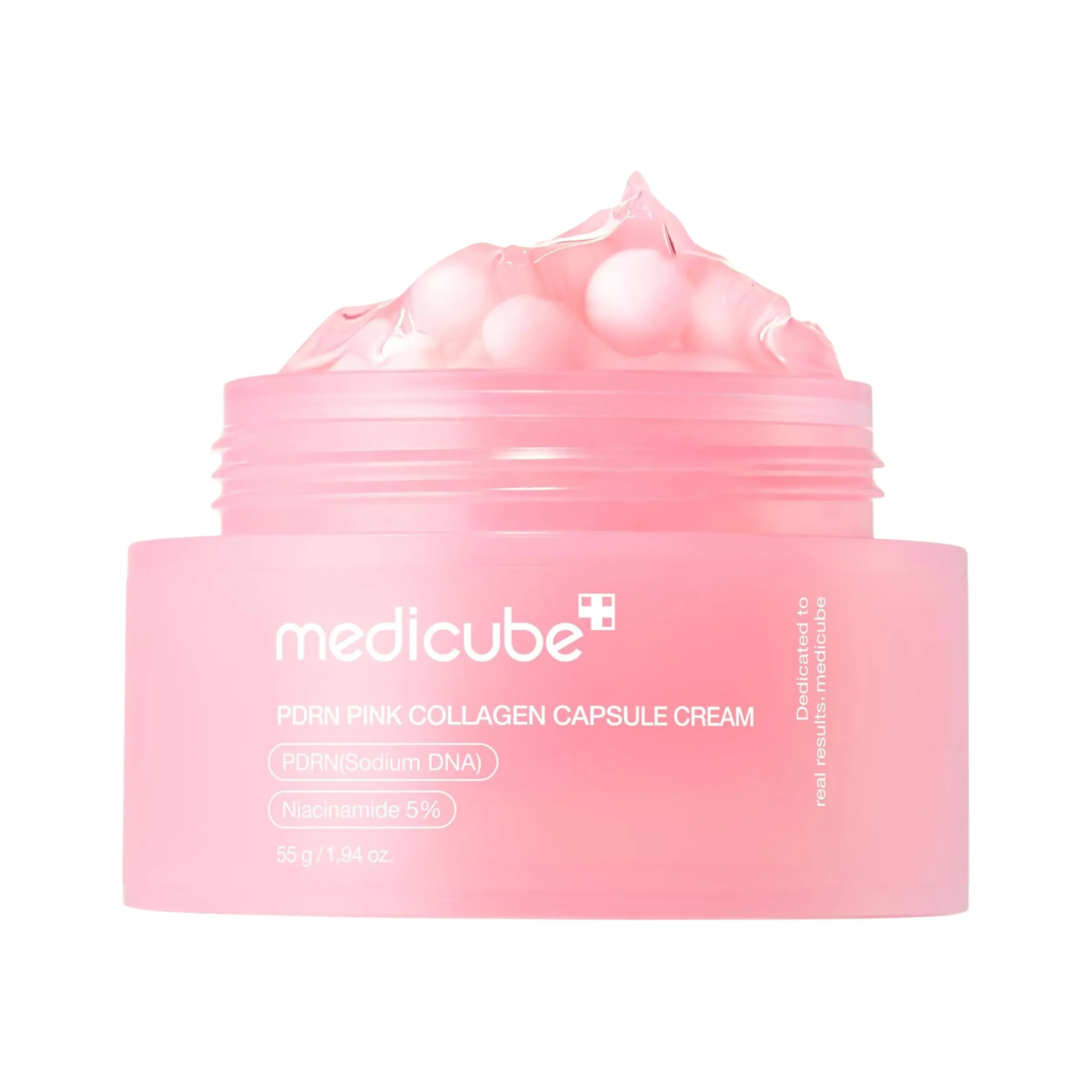 [Official Medicube Partner] PDRN Pink Collegen Capsule Cream 55g, with Salmon DNA PDRN, Lightweight Moisturizing Cream, Niacinamide for Uneven Skin Tone