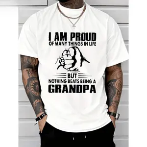 PAYEAH Proud Of Many Things In LifeNothing Being A Grandpa Monogrammed T-Shirt 100%  Cotton T Shirt