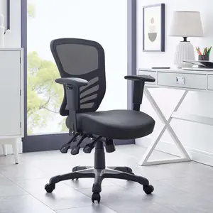 Modway Articulate Vinyl Office Chair in Black