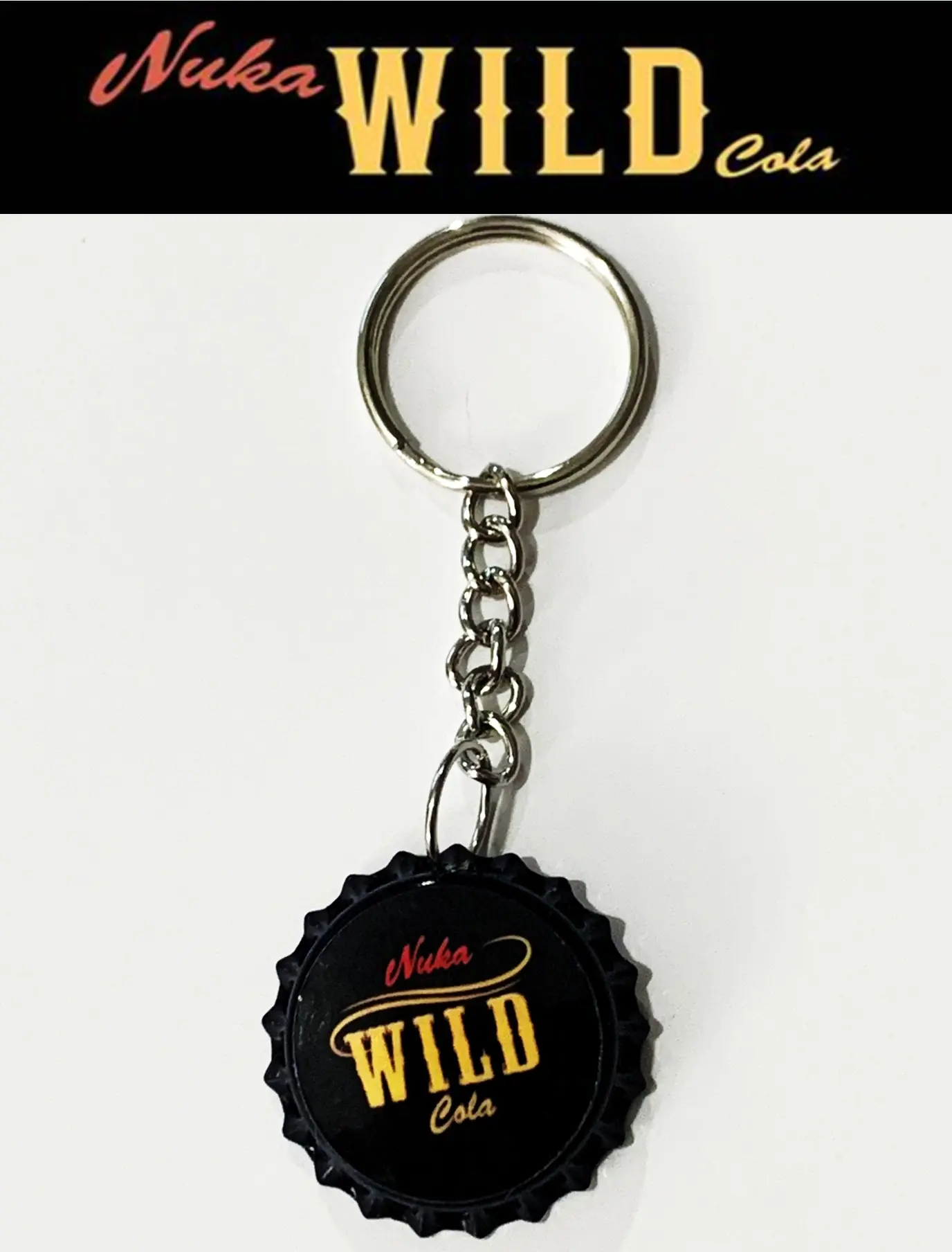 Nuka Cola Wild Fallout 4 Cap Keychain - Collectible Gaming Accessory