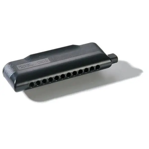 Hohner CX-12 Chromatic Harmonica Tenor Tuned - Key of C, Black (7545T-C)