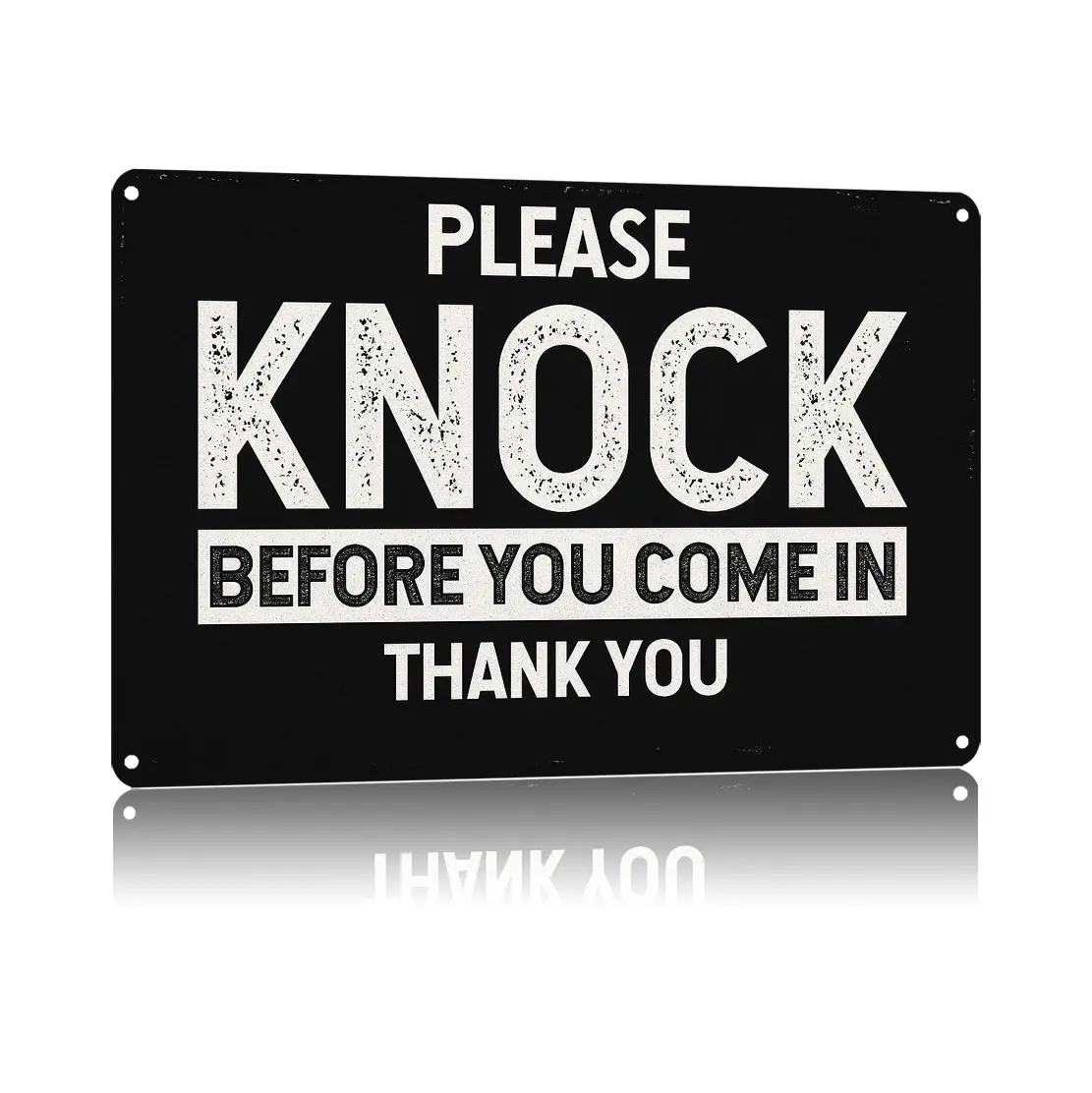 8x12 in Metal Aluminium Wall Hanging Sign - "Please Knock Before You Come In" Reminder, Home Decor Products, Aesthetic Room Decoration, Indoor Exclusive Space Plaque, Home Decor Gift