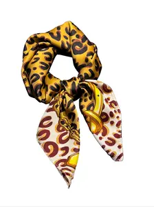 Women's Casual Leopard Print Scarf, Scarf Head Wrap, Breathable Fabric Multifunctional Headband/bandana/scarf/purse Accessory, Versatile Hair Accessory for Daily Style