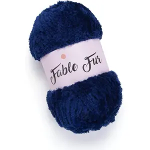Fable  Yarn (100gr), Soft Chunky Fluffy Faux Fuzzy Eyelash Yarn for Crochet Knit Clothes Knitting Super Bulky (987)