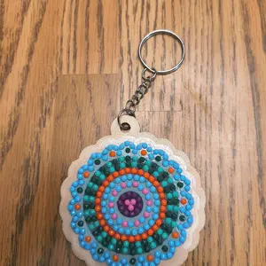 Finished Diamond Art Keychains 2 Dollar Each or 10 for All Great for Gifts Colorful Beaded Design Perfect for Gifts