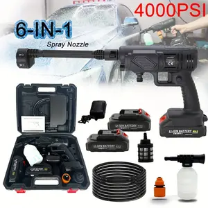 Cordless Pressure Washer, Car Washer - Portable, Rechargeable Electric Cleaning Tool with 4000 PSI