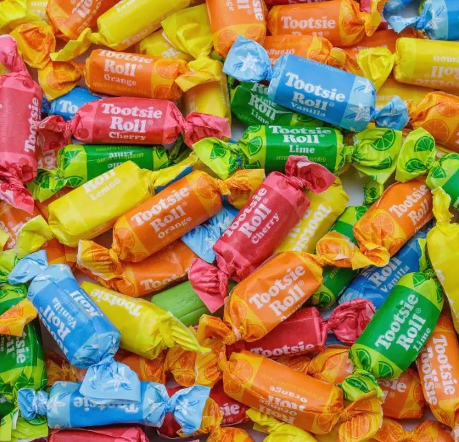 FRUIT CHEWS Candy 2 lb – Individually Wrapped (136 Pieces), Bulk Bag, 5 Assorted Flavors, Soft & Fruity, Gluten & Peanut Free
