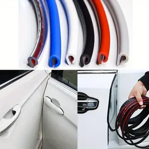 10m Car Door Trips Rubber Edge Protective 10M Strips Side Doors Moldings Car Door Trim Sticker Adhesive Scratch Protector Vehicle For Cars Auto