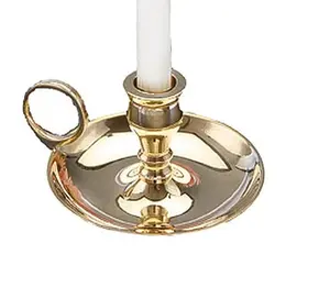 Brass Chime Candle Holder with Loop Handle - Ritual-Ready Elegance Decor Ornaments for Sacred Space & Altar Work Accessory