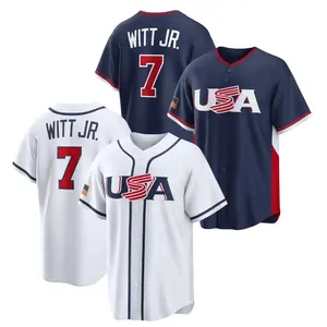 Classic Navy and White Men's 07 USA Baseball Jersey 2026 World Baseball Shirt, Baseball Jersey Shirt Unisex Full Size S- 5XL, National Sports Fan Jersey Shirt, Gifts