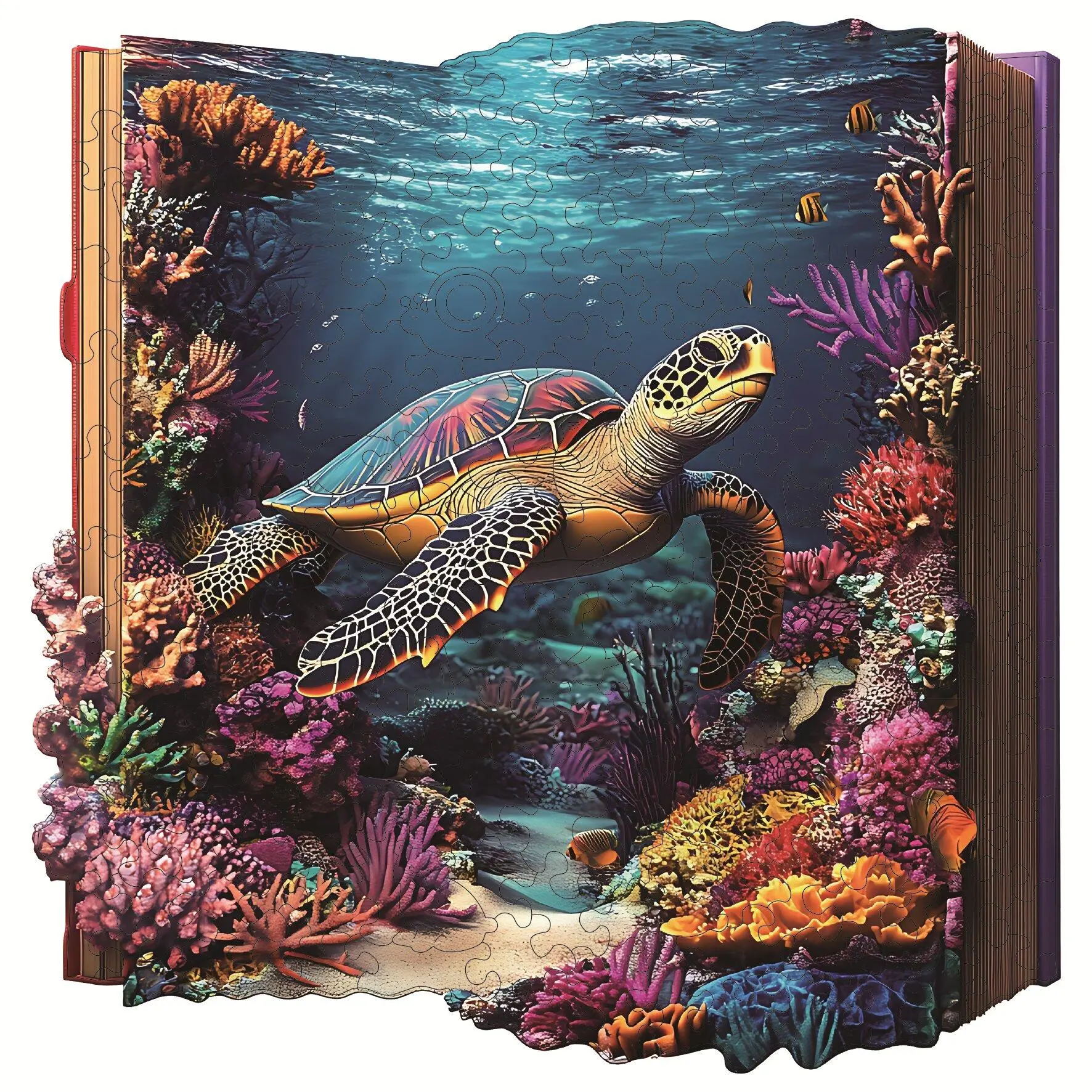Wooden Turtle Shaped Puzzle, Animal Shape Puzzle, Wooden Jigsaw Puzzle, 1 Box Unique Shaped Book Puzzles, Creative Gift Idea for All Ages, Modern Artistic Home Decor