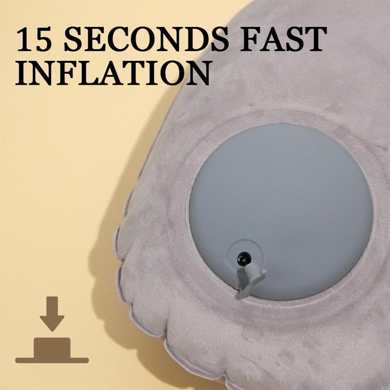 Inflatable Travel Pillow, Neck Pillow for Traveling Airplanes Train Car Office, Portable U-Shaped Blow Up Neck Support Pillow