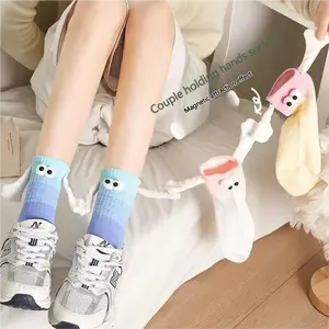 Hand-Holding Socks High Aesthetic Personality Magnetic Hand-Holding Socks Couple Versatile Socks Cartoon Japanese Style All Seasons animal sock casual soft comfy warm sock