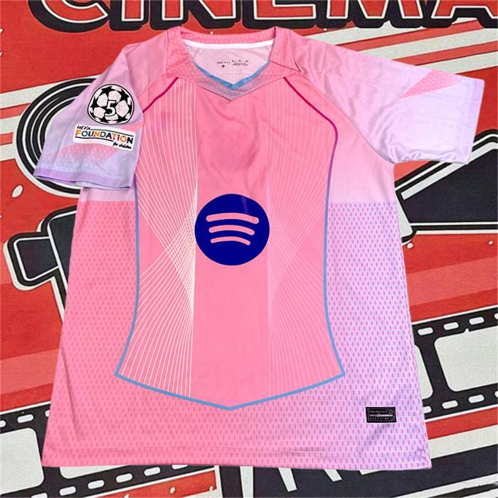 2526 FCB pink Yamal 10 Short Sleeve Soccer Jersey