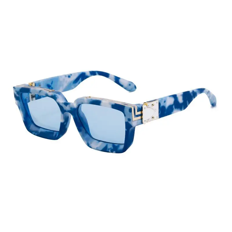 Trending Now fashion Celebrity Same Style Sunglasses for Men and Women,Trendy Square Frame Shades,Eco-Friendly Ultra-Lightweight Eyewear Frames