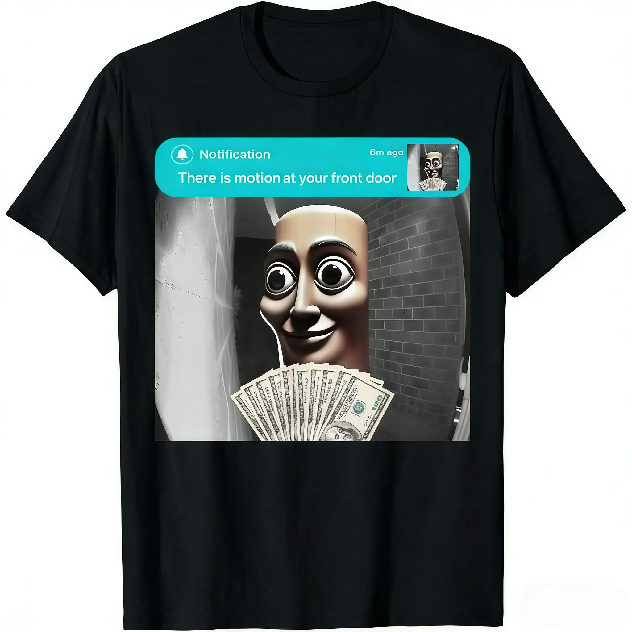 Tung Tung Tung! Doorbell Meme Graphic Tee | Short-sleeved T-shirt