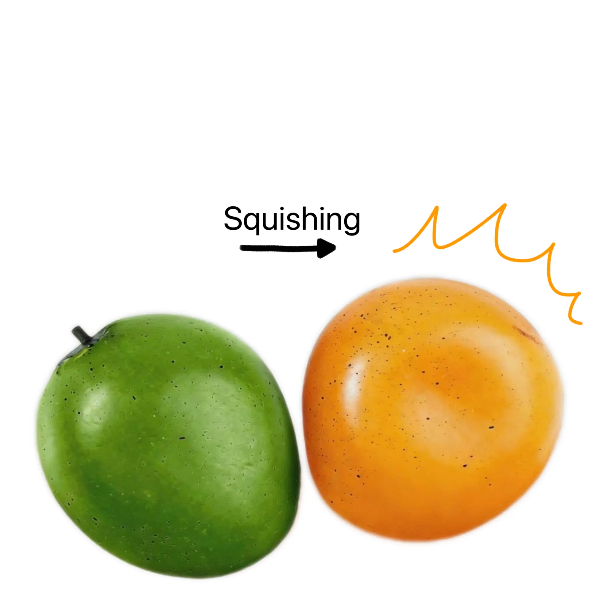 Realistic Color-Shift Mango Soft Squishy Squeeze Ball Fidget Toy - Sensory Fidget Relief Tool for Fine Motor Skills, Unisex Calm Corner Emotional Regulation, Soft Squishy Sensory, Squeeze Ball Fidgets