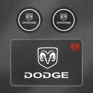 Dodge RAM 1500 Srt Sxt Rubber Cup Holder Coasters, Anti-Slip Non-Skid Mats, 1/2/3pcs Set, High Temperature Resistant, Durable