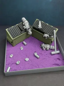 Raccons Dumpsters and Pet Carrier Set for Small Mammals Waste Disposal and Safe Animal Transport