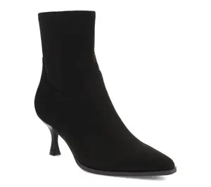 MIA Pointed Toe Kitten Heel Dress Booties - Aletta