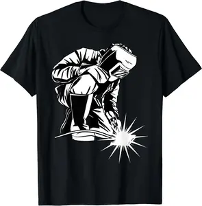 Welder Welding Metal Worker Fabricator Blacksmith T-Shirt | Adult T-Shirt, Cotton, Short Sleeve