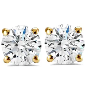 1 ct TDW Diamond Studs 14K Yellow Gold Lab Grown Screw Back Earrings 1 ct TDW Diamond Studs 14K Yellow Gold Lab Grown Screw Back Earrings