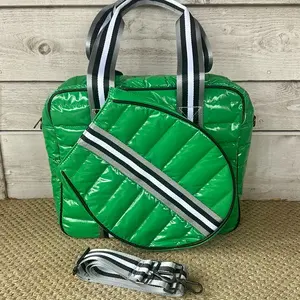 Quilted Puffer Tennis Tote Bag, Tennis Bag, Pickleball, Multiple Colors, Racquet Bag, Gift for Tennis Player, Mother's Day Gift, Gift for Her