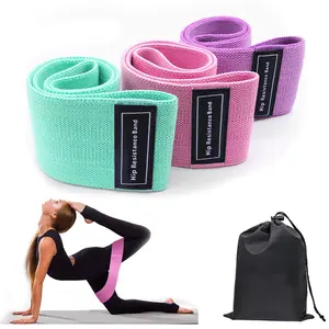 Resistance Bands Yoga Starter Sets for Women and Men 3 Set of Stretch Exercise Workout Bands for Booty Legs with Carry Bag