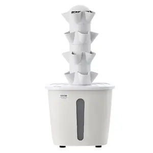 VEVOR Hydroponic Tower, 20 Pods 4 Tiers Hydroponics Growing System Kit, Vertical Home Hydronic Garden with 20L Water Tank Pump, Planter Plants Germination Kit for Indoor Herbs, Fruits, Vegetables