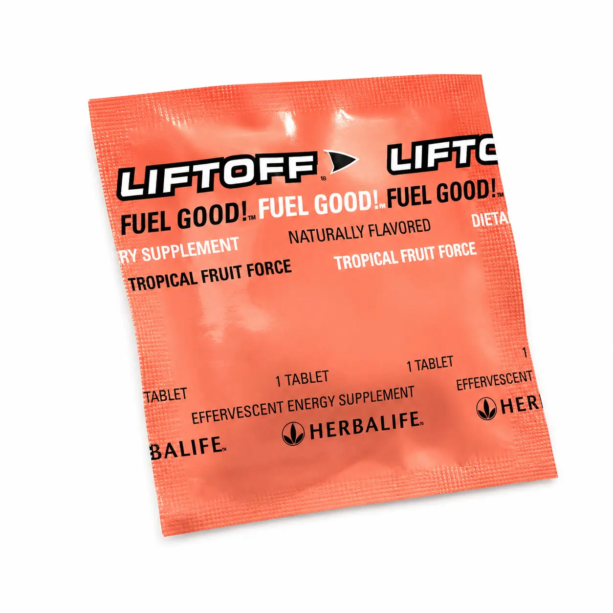Herbalife Liftoff Tropical Fruitforce 100 Count Effervescent Drink Tablets Tropical Fruit Flavor Vitamin C B Vitamins Dietary Supplement Daily Nutrition Energy Support Focus Support Dissolvable Tablets Ready to Mix Beverage Bulk Pack