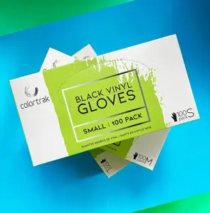 Black Vinyl Gloves | Powder Free | 100PK | COLORTRAK