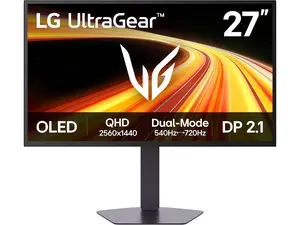LG UltraGear 27 inch Dual Mode QHD 2K 1440P 540Hz Full HD 720Hz AMD FreeSync Premium Pro & G-Sync Compatible HDR500 USB-C Built-in Speaker OLED Gaming Computer Monitor with Height Adjustable, Swivel, Pivot & Tilt Stand 27GX790B-B
