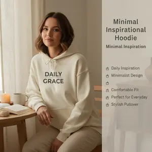 Daily Grace Hoodie - Minimal Inspirational Pullover