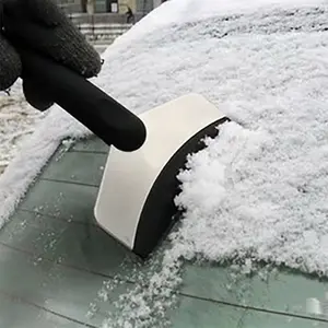 Car Stainless Steel Snow Shovel, Winter Outdoor Metal Snow Removal Tool, Mini Car-Mounted Snow Shovel, Durable and Efficient