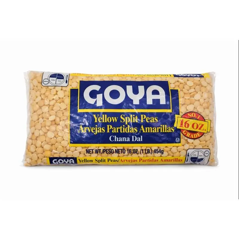Goya Foods Dry Yellow Split Peas - 16oz, Protein-Packed Healthy Meatless Ingredient for Soups, Also Called Arvejas Partidas Amarillas, Chana Dal Snack