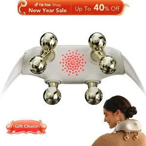 SKG Neck Massager with Heat – Deep Tissue Shiatsu, Cordless & Portable, Pain Relief for Neck & Shoulders – The Perfect Gift