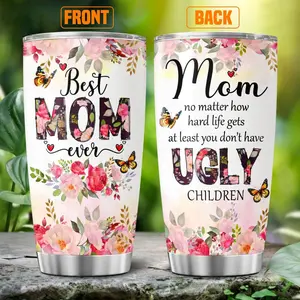 Mom Ugly Children, Funny Coffee Mothers For Tumblers Mama Mother Insulated Day Cups, Gift Ideal for Mother's Day, Women, Wife, Birthday
