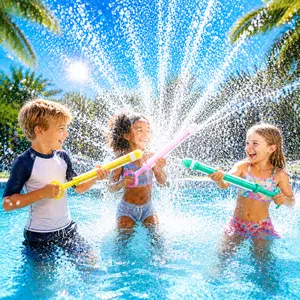 4 Pack Bulk Fireworks Water Gun | Random Color Squirt Water Blaster | Firework Spray Water Soaker Toy | 2026 Summer Outdoor Pool Beach Toys | Birthday Party Favors for Kids Boys Girls Ages 3+