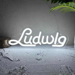 LED Ludwig Sign Drums Neon Light, Glowing Percussion Sign, Gift for Music Fans, Wall Hanging, USB Powered, Perfect for Music Party, Musical Instrument Store, Music Bar, Recording Studio, Club