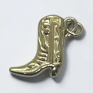 Cowboy Boot Charm - Gold
