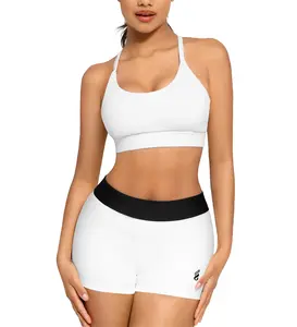 FeelinGirl Workout Shorts for Women Mid Waist Tummy Control Wide Waistband Shorts Athletic Casual Shorts Comfort Comfortable