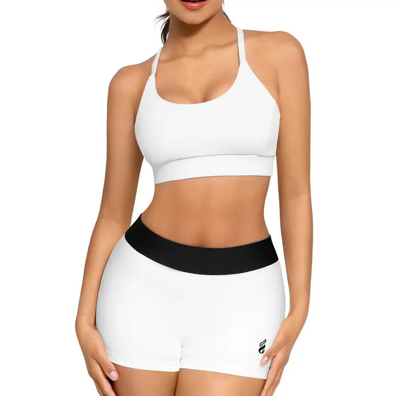 FeelinGirl Workout Shorts for Women Mid Waist Tummy Control Wide Waistband Shorts Athletic Casual Shorts Comfort Comfortable