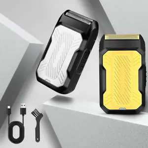 Electric Reciprocating Razor for Men with Pop-Up Sideburn Trimmer & Detachable Blade Portable USB Rechargeable Multi-Scenario Shaver for Men Efficient Full-Body Shaving