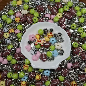Lucky Wealth Macaron Acrylic DIY Beads Kit, Charm Set for Bracelet, Phone Charm, Ring & Bag Charm, Handmade Jewelry Gift for Birthday, Valentine’s, Mother’s Day, Christmas, Anniversary,  DIY Mix Beads, Bead Assortment, Decorative Beads, Craft Beads
