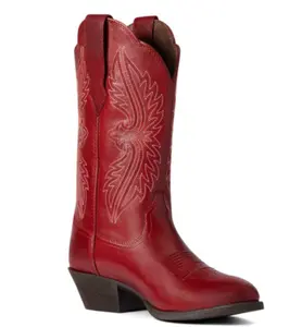 Ariat Women's Heritage StretchFit Performance Western Boots - Round Toe color Red