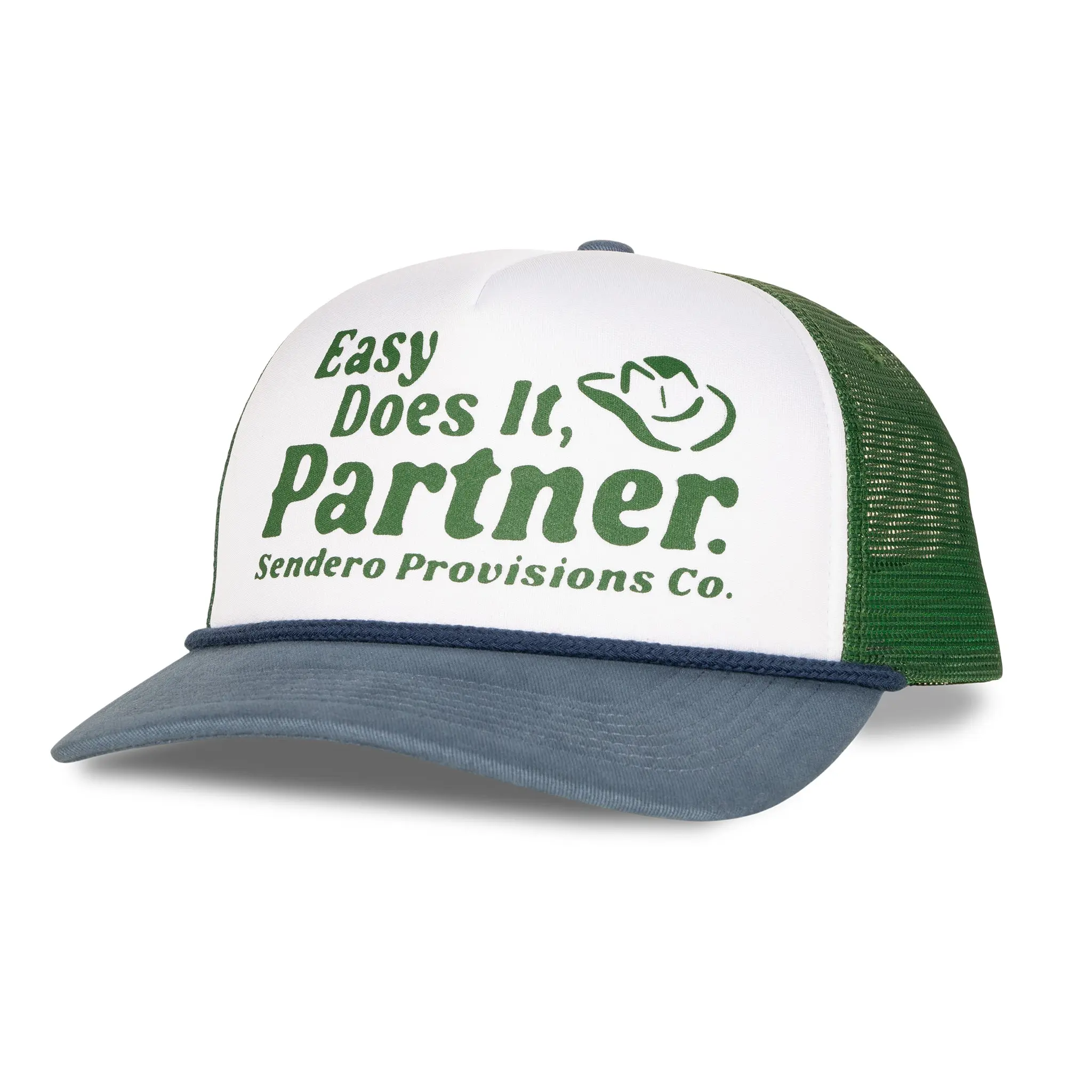 Easy Does It Hat - White/Green Easy Does It Hat - White/Green