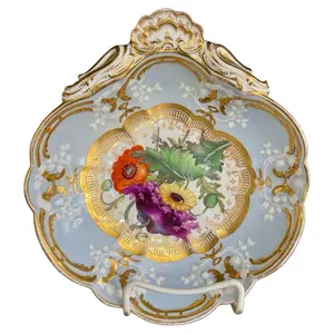 Antique English John Rose Coalport Dessert Shell Plate