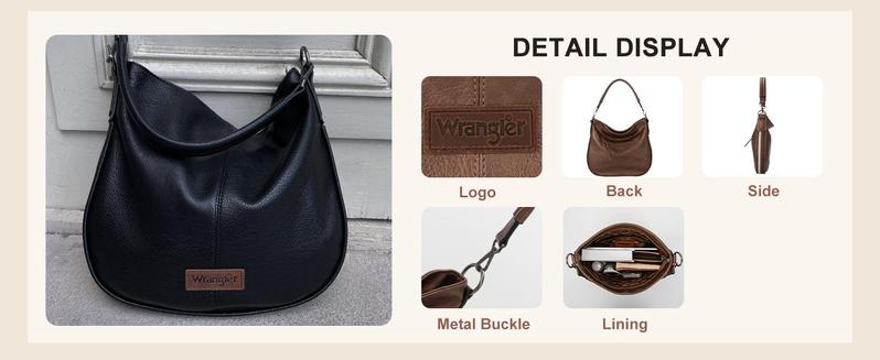 Wrangler Hobo Bags Large Crossbody Bags for Women Shoulder Purses with Striped Cotton Straps Wrangler Hobo Bags Large Crossbody Bags for Women Shoulder Purses with Striped Cotton Straps
